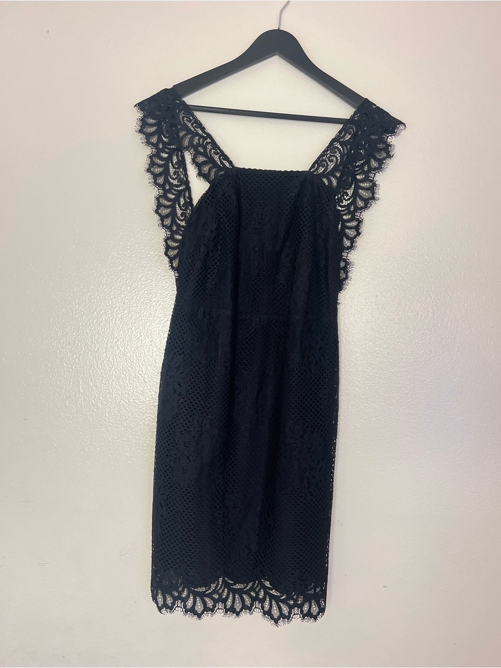 For Love & Lemons Black Lace Mini Dress